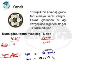 8.sınıf Matematik Denklem Kurma Problemleri-1