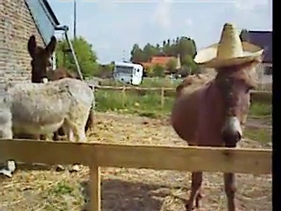 Cadette met son chapeau