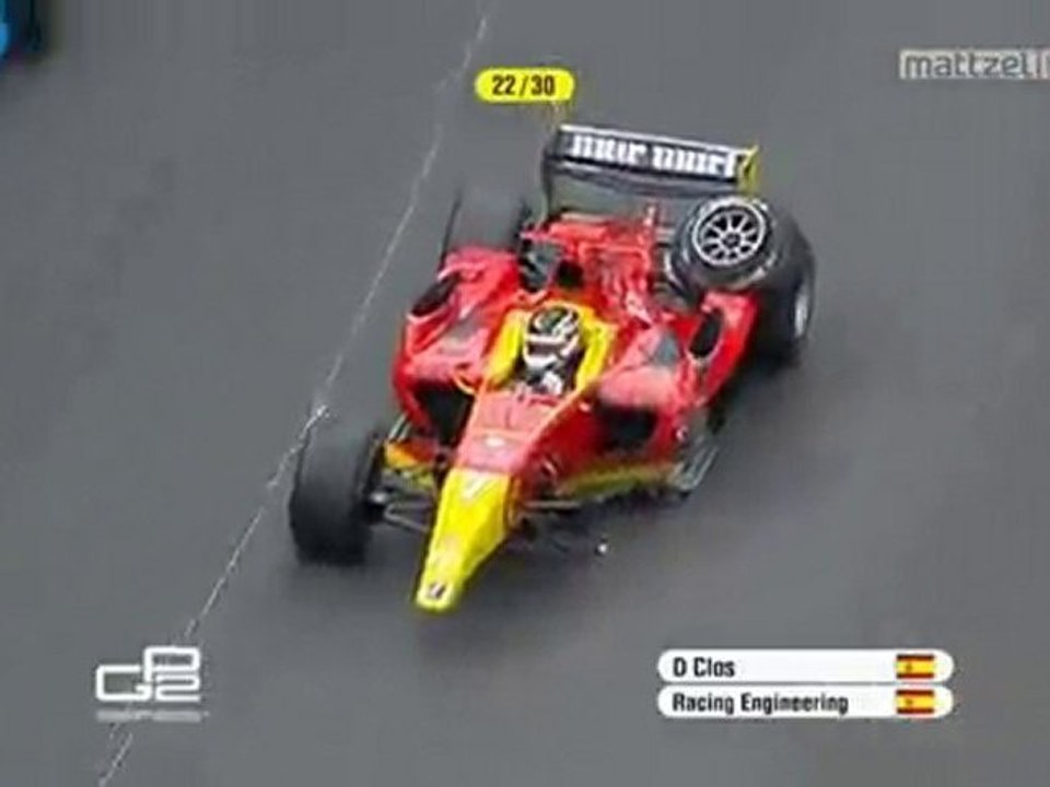 GP2 saison 2010 Monaco sprint race Clos crash