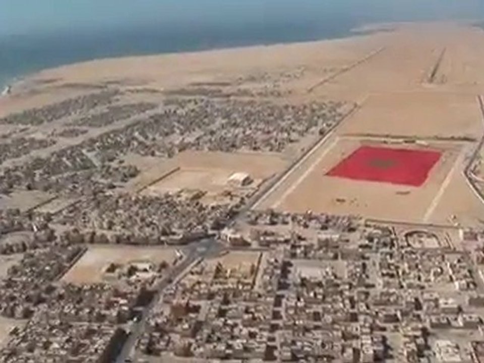 vue aérienne du drapeau