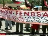 Guatemaltecos marchan contra empresas distribuidoras de ener