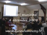 Conseil municipal du 4 décembre 2009
