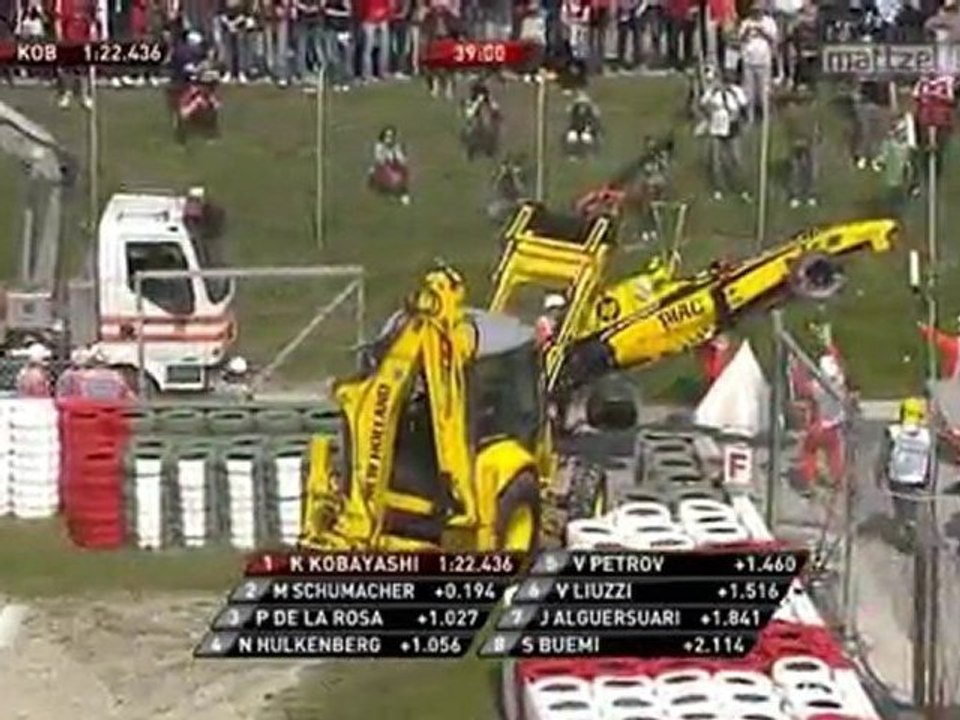 İspanya 2010Petrov ve Kobayashi'nin kazaları-trformula1.com