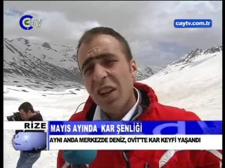 Mayıs ayında ovitte kayak keyfi