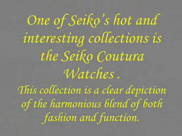 Seiko Coutura Watches