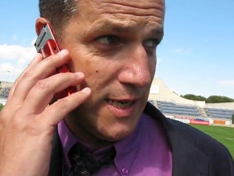 Rugby - Le président Christophe Niogret après Béziers - USB