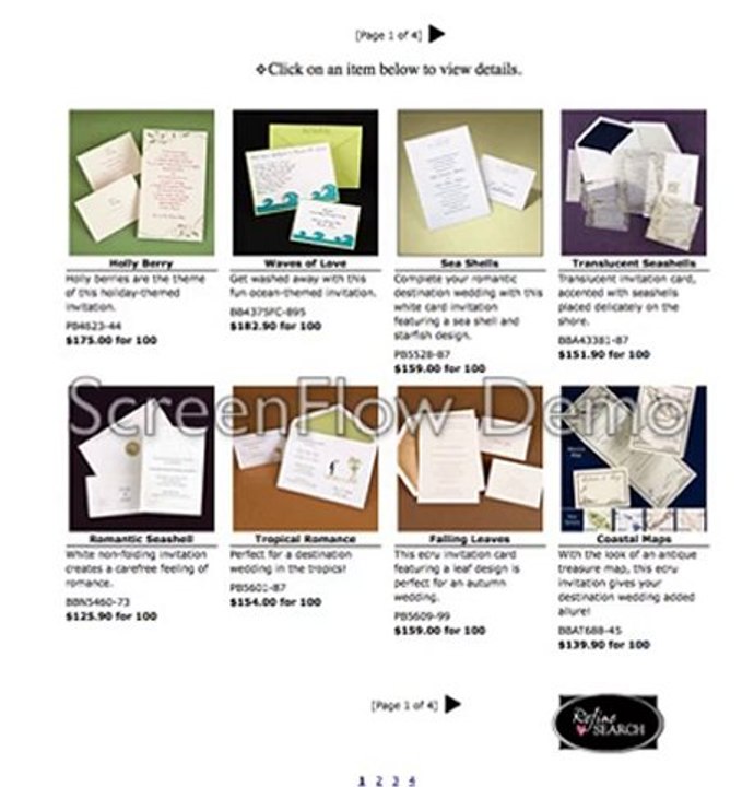 Free wedding samples invitation catalog