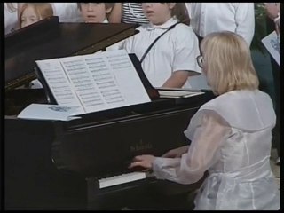 Youth Choir Sings Hail Mary at Catholic Cathedral