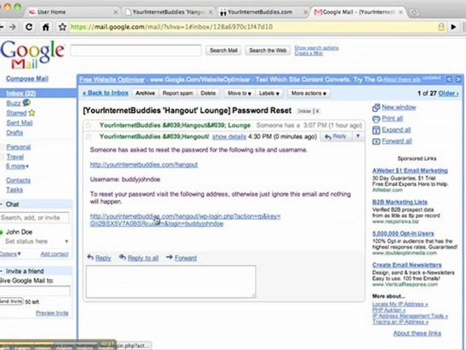 Your Internet Buddies Hangout Lounge - How To Login