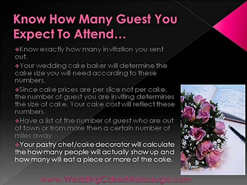 Wedding Cakes Mississauga -Know Your Guest Numbers