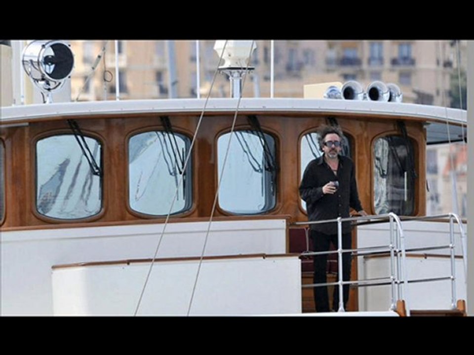 Tim Burton on Johnny Depp's yacht in Cannes on May 16, 2010