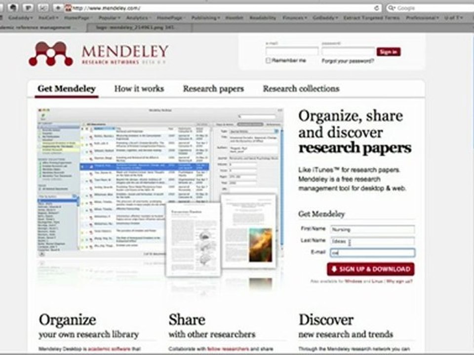 Nursing Ideas Sceencasts: Introducing Mendeley