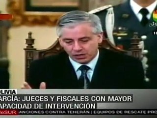 Linera promulgó ley de reformas al código penal