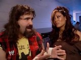 Melina and Mick Foley backstage