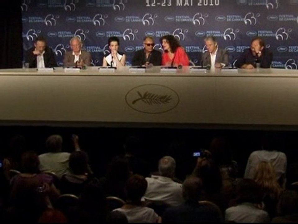 Actress Juliette Binoche cries at Cannes