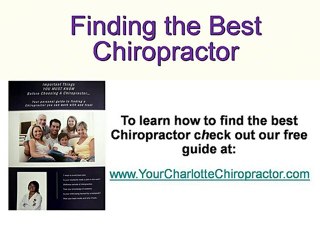 Best Charlotte Chiropractor-Choosing best Charlotte Chiropr