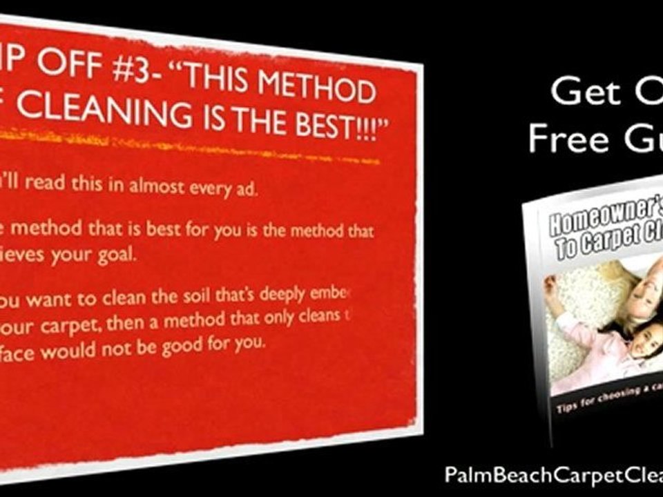Palm Beach Carpet Cleaning- Homeowner Tips