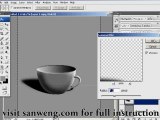 Draw a steaming reflective tea cup in Photoshop
