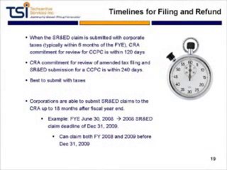 The SR&ED Tax Credit Program: Part 4