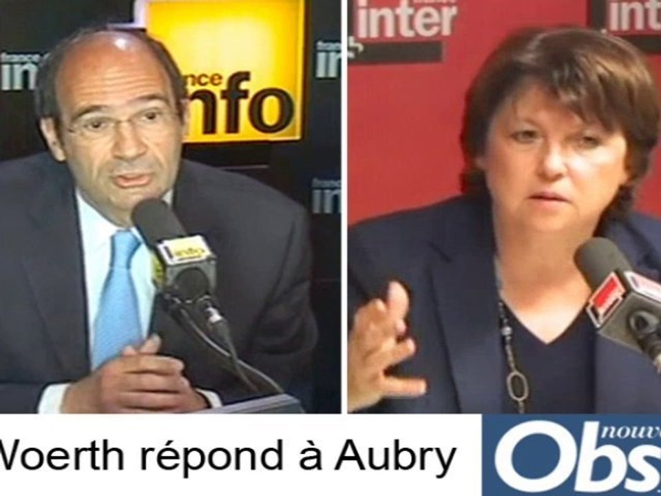 Retraites : Woerth répond à Aubry