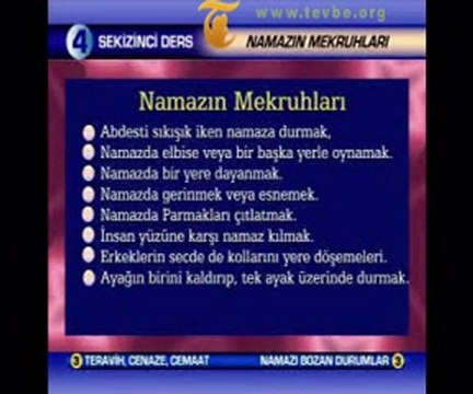 Namazın Sünnetleri Ve Mekruhları tevbe.org