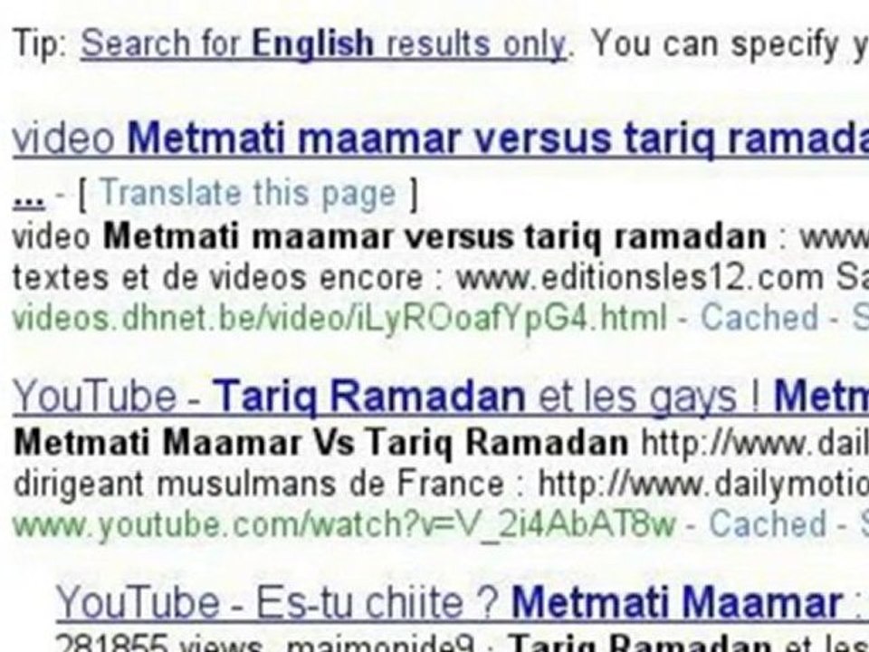 metmati maamar vs tariq ramadan