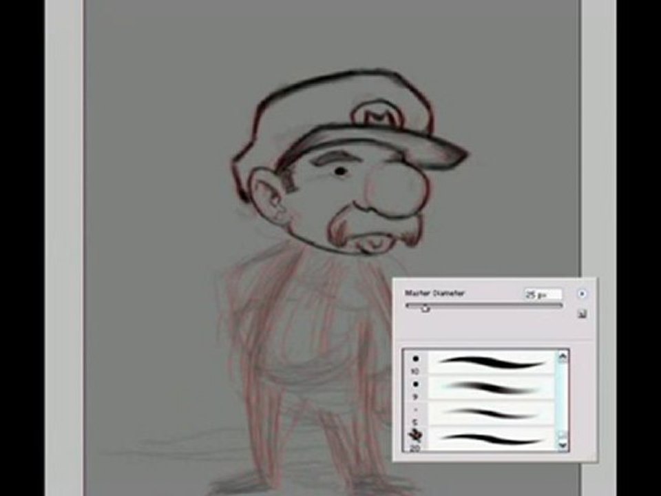 Speed Drawing : Super Mario