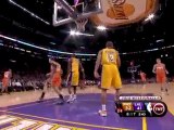 Louis Amundson takes the pass, gets fouled and sinks the tou