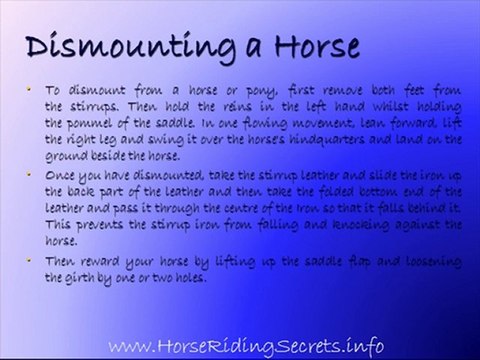 horse riding skills