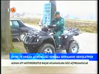 Arac envanterine katılan 4x4 ATV Motorsiklet (Duzce TV)