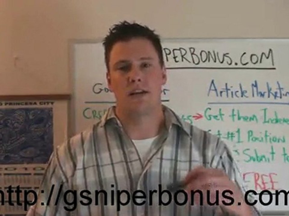 Google Sniper + Article Marketing Robot = Blogging Success