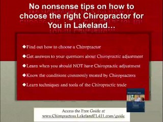 Find the right Lakeland Chiropractor for you.