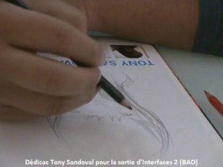 Dédicace de Tony Sandoval pour la sortie de Interfaces 2