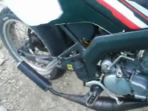 Bruit pot scr hand made boite a air full débrider sur derbi