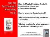 Paper Shredding Trucks Purchase