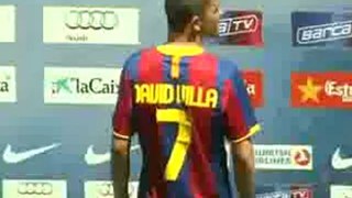 Présentation - David Villa au FC Barcelone