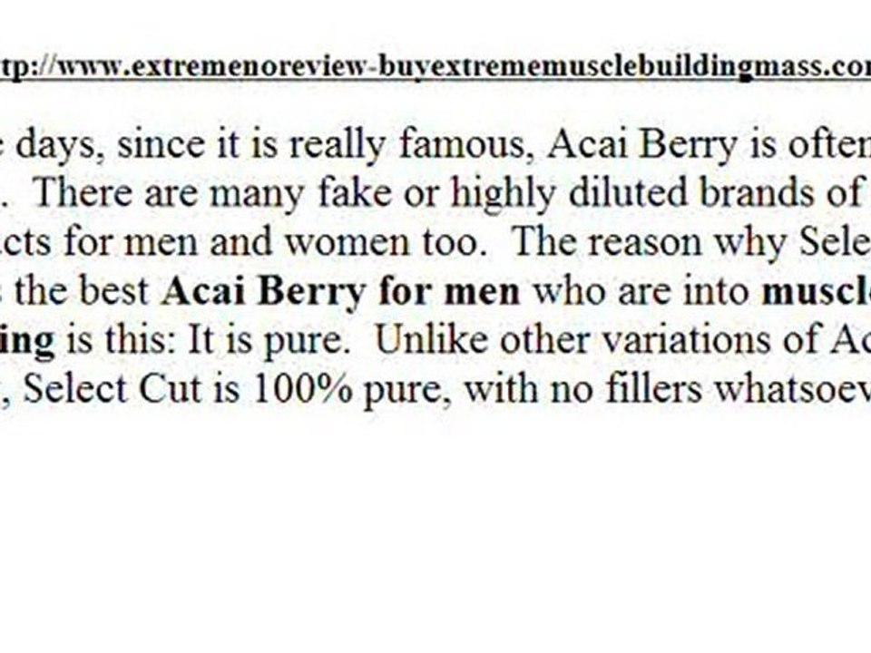 Buy Acai Berry Select Cut Supplements Review