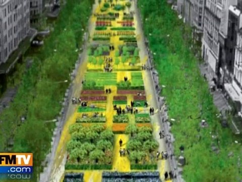 Les Champs-Élysées recouverts de verdure