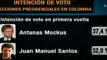 Mockus y Santos en posible empate técnico según encuesta r