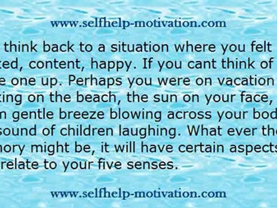 Video - Self Help Motivation Through Visualization