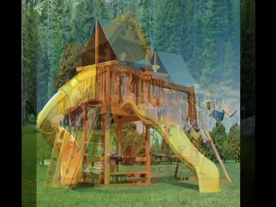 Play Swing Sets - Outdoor Wooden Swings