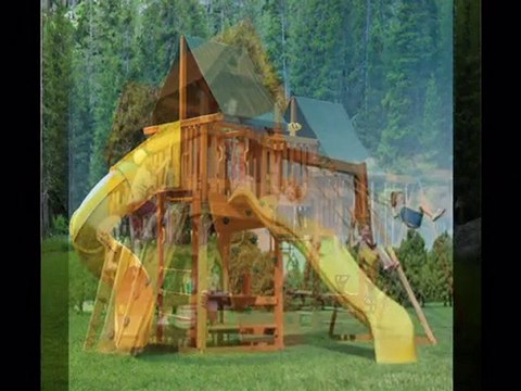 Play Swing Sets - Outdoor Wooden Swings
