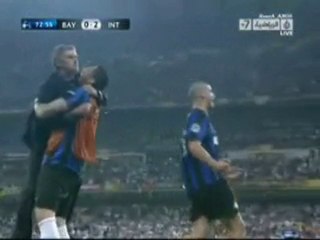 Inter vs Bayer Sexually provocative  Materazzi to mohrinho