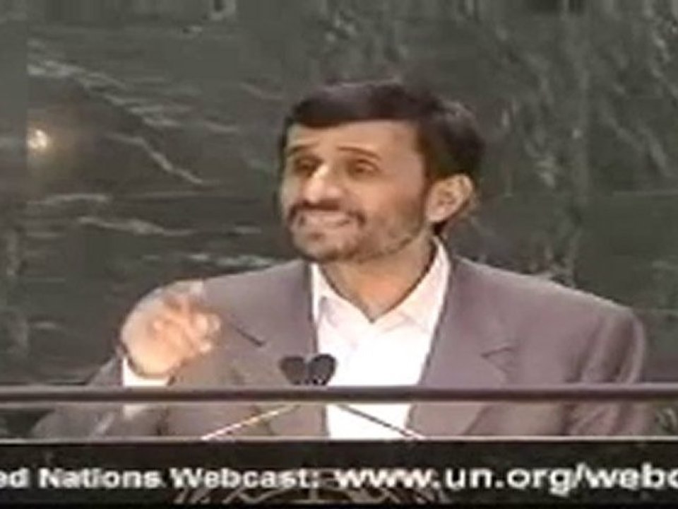 Le formidable discours de paix d'Ahmadinejad à l'ONU en Fr 2