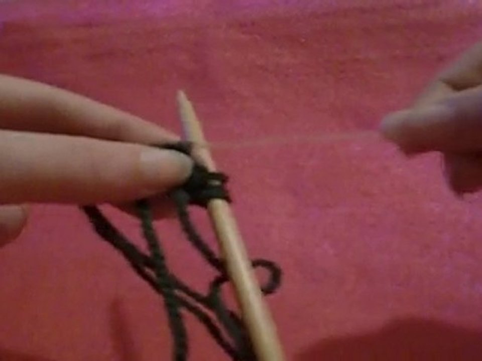 Magic loop - knit in the round on a long circular needle