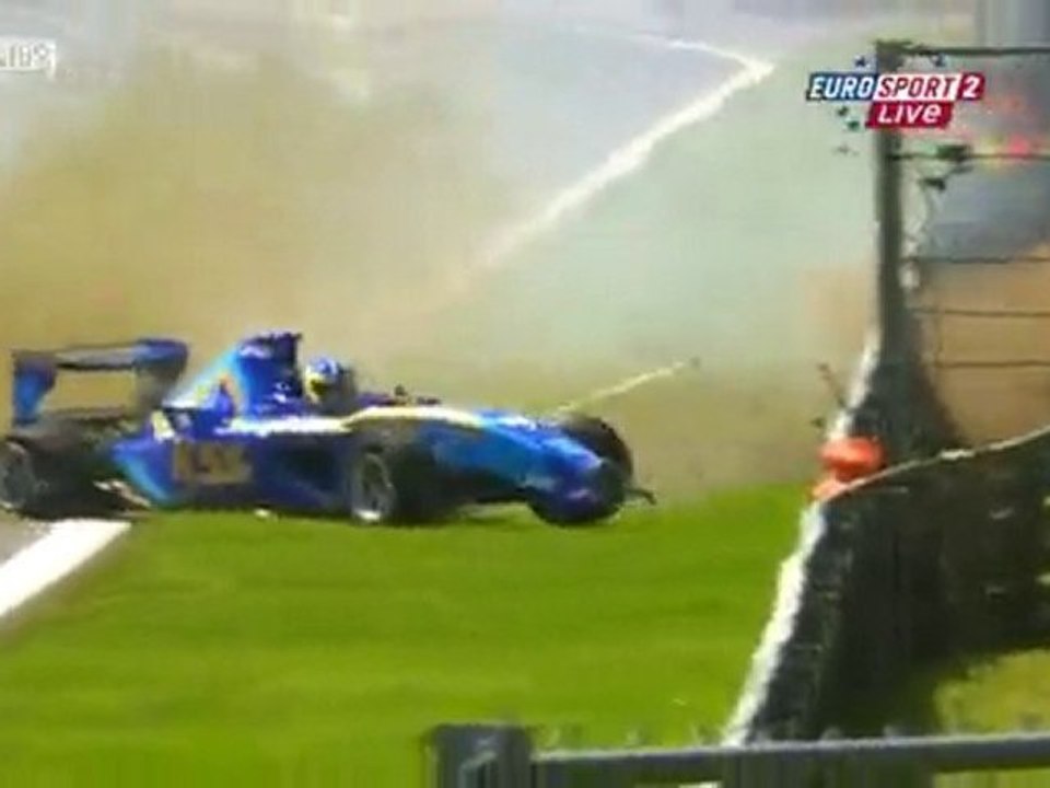 Formule 2 saison 2010 Monza Race 1 Clarke crash