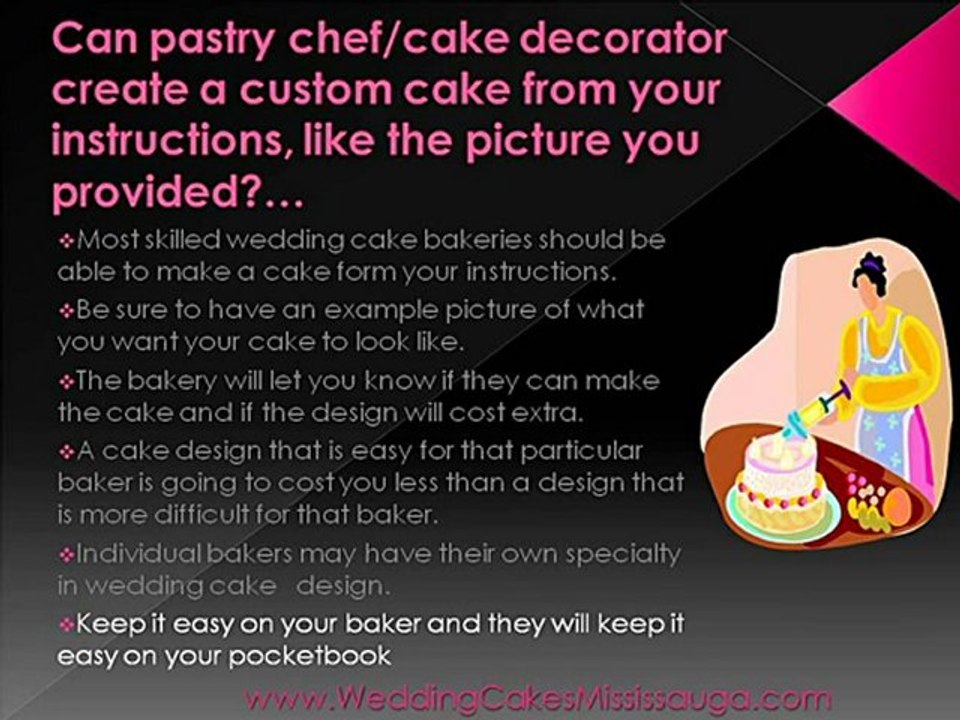 Best Wedding Cakes Mississauga -Can The Baker Do It?