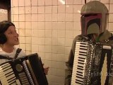 Star Wars Accordion Duel With Princess Leia and Boba Fett