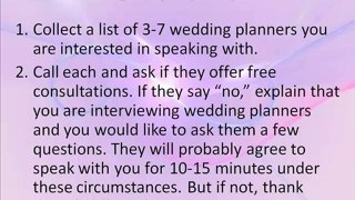 How to Interview a Wedding Planner