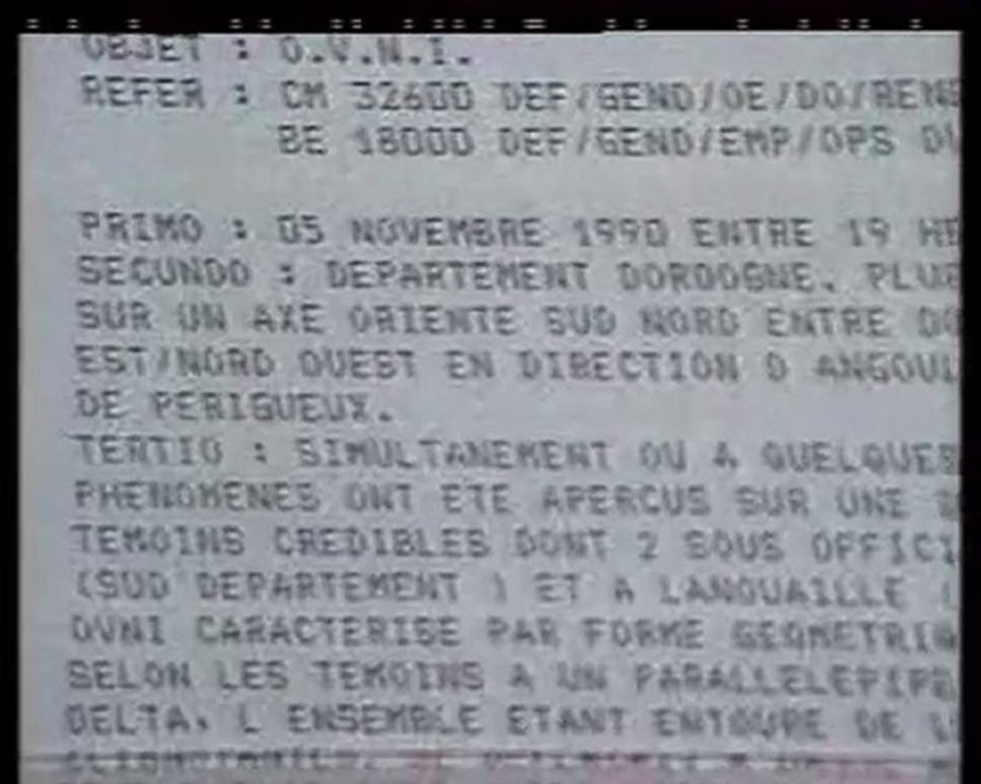 Vague d'OVNIs - 5 novembre 1990 3/3